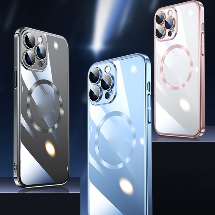 For iPhone 15 Pro Magsafe Magnetic Electroplated PC Phone Case(Silver) - iPhone 15 Pro Cases by PMC TechLife | Online Shopping South Africa | PMC TechLife