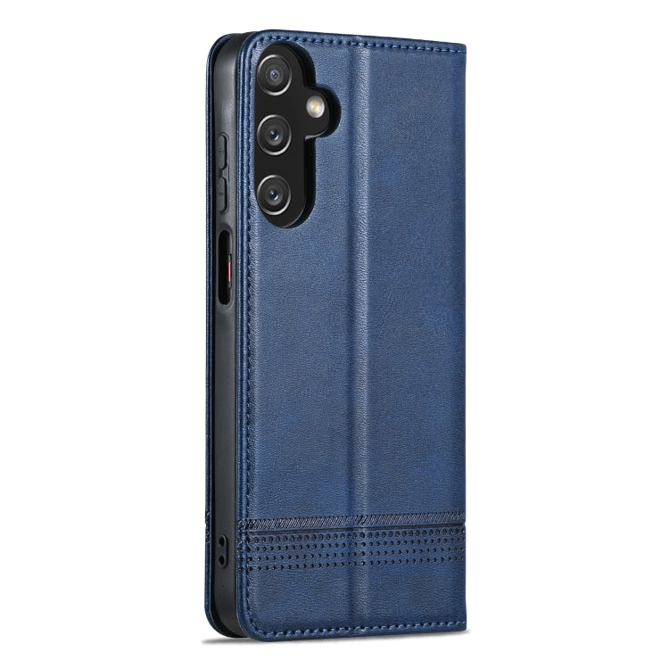For Samsung Galaxy A25 5G AZNS Magnetic Calf Texture Flip Leather Phone Case(Dark Blue) - Galaxy Phone Cases by AZNS | Online Shopping South Africa | PMC TechLife | Buy Now Pay Later Mobicred