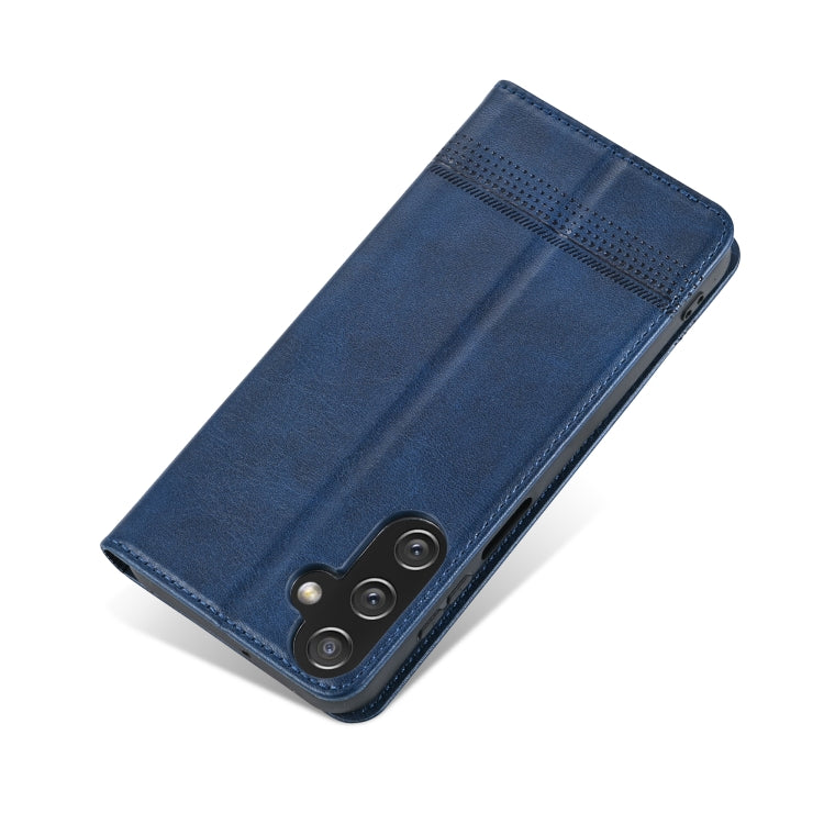 For Samsung Galaxy A25 5G AZNS Magnetic Calf Texture Flip Leather Phone Case(Dark Blue) - Galaxy Phone Cases by AZNS | Online Shopping South Africa | PMC TechLife | Buy Now Pay Later Mobicred