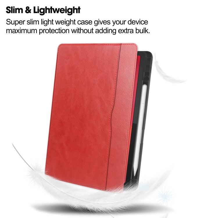 For Lenovo Tab M11/ Xiaoxin Pad 11 2024 Ultimate Pure Color Leather Smart Tablet Case(Red) - Lenovo by PMC Jewellery | Online Shopping South Africa | PMC Jewellery | Buy Now Pay Later Mobicred