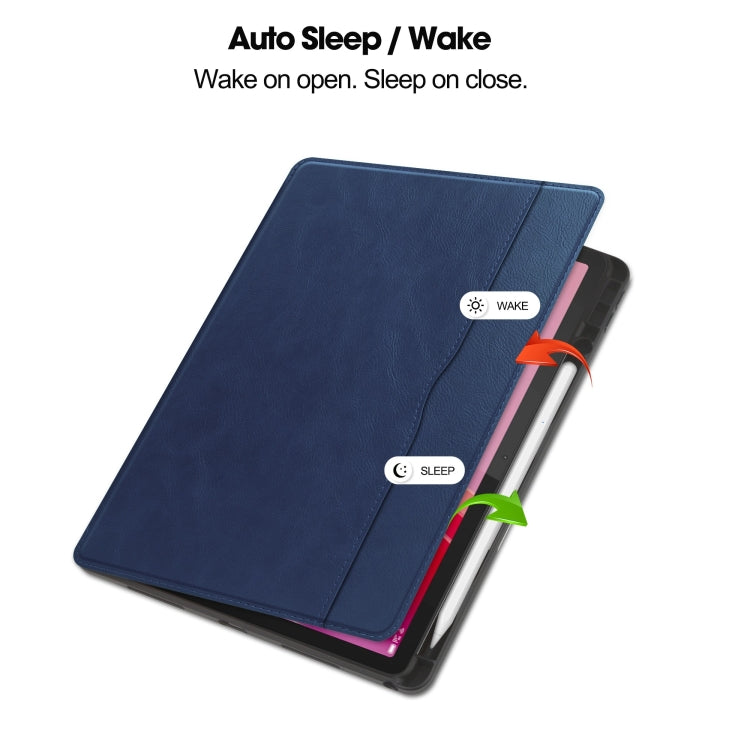 For Lenovo Tab M11/ Xiaoxin Pad 11 2024 Ultimate Pure Color Leather Smart Tablet Case(Dark Blue) - Lenovo by PMC TechLife | Online Shopping South Africa | PMC TechLife | Buy Now Pay Later Mobicred