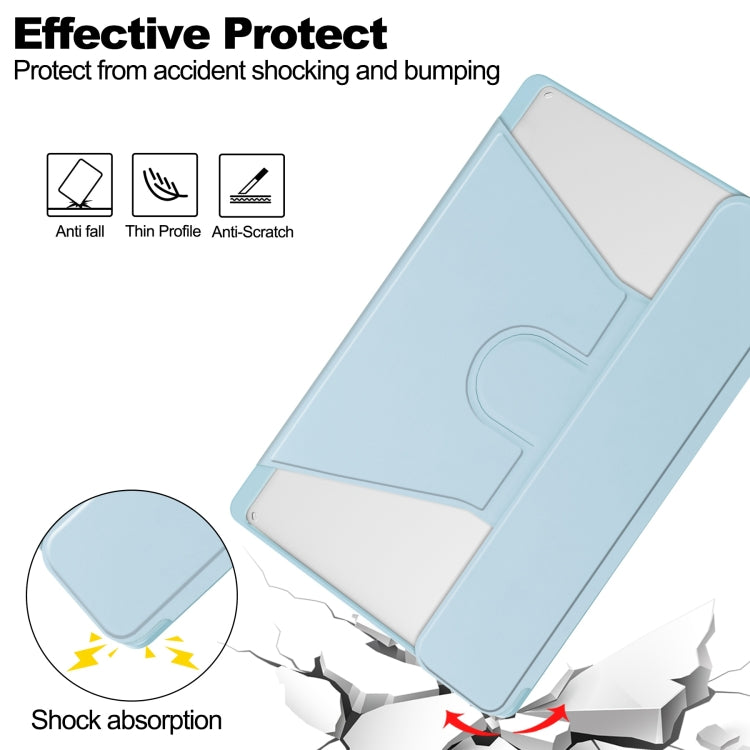 For Lenovo Tab M11/Xiaoxin Pad 11 2024 360 Rotation Transparent Smart Leather Case(Sky Blue) - Lenovo by PMC Jewellery | Online Shopping South Africa | PMC Jewellery | Buy Now Pay Later Mobicred