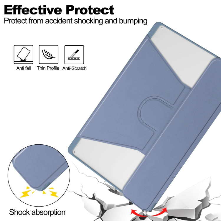 For Lenovo Tab M11/Xiaoxin Pad 11 2024 360 Rotation Transparent Smart Leather Case(Lavender) - Lenovo by PMC Jewellery | Online Shopping South Africa | PMC Jewellery | Buy Now Pay Later Mobicred