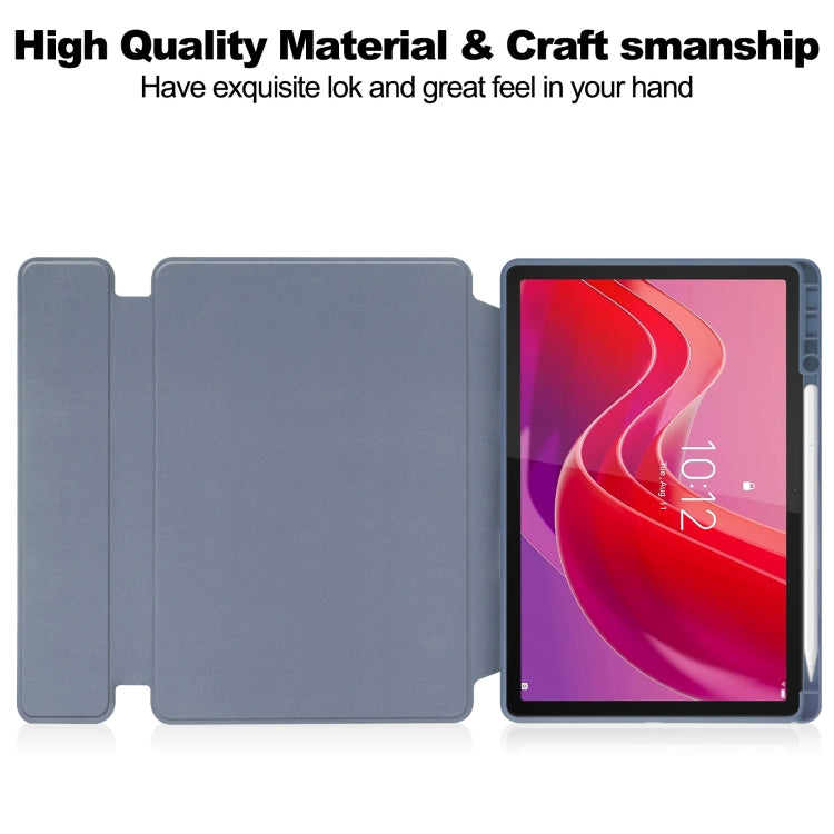 For Lenovo Tab M11/Xiaoxin Pad 11 2024 360 Rotation Transparent Smart Leather Case with Keyboard(Lavender) - free shipping - PMC Jewellery - Order now!