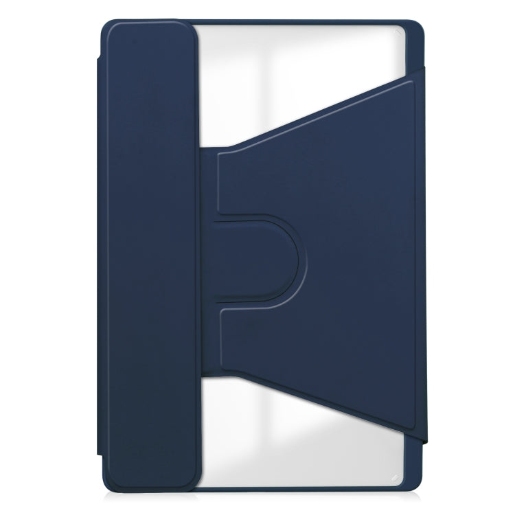For Lenovo Tab M11/Xiaoxin Pad 11 2024 360 Rotation Transparent Smart Leather Case with Keyboard(Dark Blue) - free shipping - PMC Jewellery - Order now!