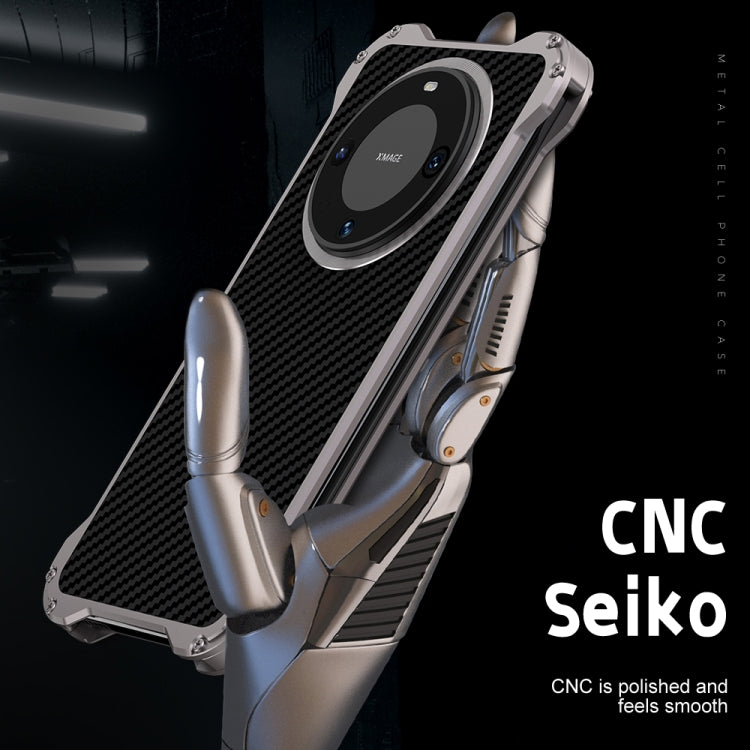 For Huawei Mate 60 Pro R-JUST RJ51 Hollow Metal Phone Protective Case(Space Grey) - Huawei Cases by R-JUST | Online Shopping South Africa | PMC TechLife | Buy Now Pay Later Mobicred
