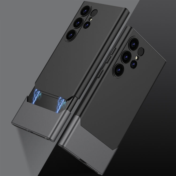 For Samsung Galaxy S24 Ultra 5G GKK Mortise-Tenon Connection Contrast Color Shockproof Phone Case(Black Silver) - free shipping - PMC Jewellery - Order now!