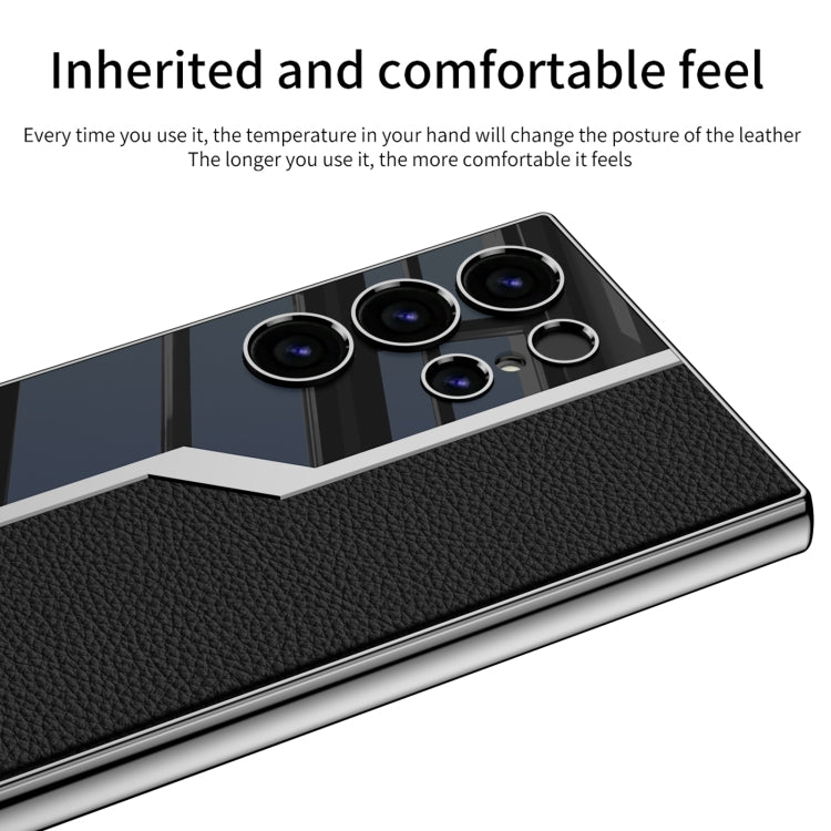 For Samsung Galaxy S24 Ultra 5G GKK Plating TPU + Leather Supercar Full Coverage Phone Case(Black) - free shipping - PMC TechLife - Order now!