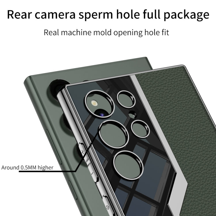 For Samsung Galaxy S24 Ultra 5G GKK Plating TPU + Leather Supercar Full Coverage Phone Case(Black) - free shipping - PMC TechLife - Order now!
