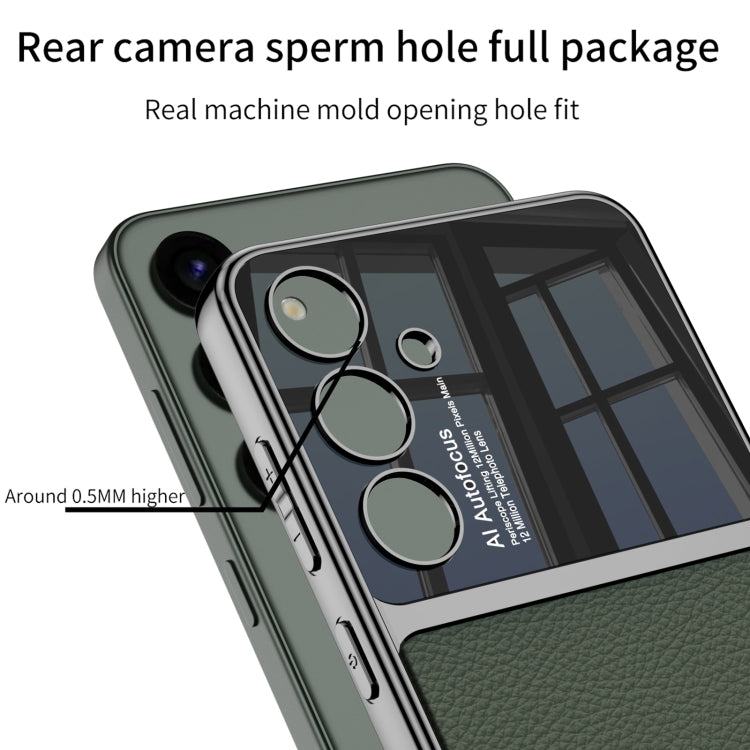 For Samsung Galaxy S24 5G GKK Plating TPU + Leather Full Coverage Phone Case(Black) - free shipping - PMC Jewellery - Order now!