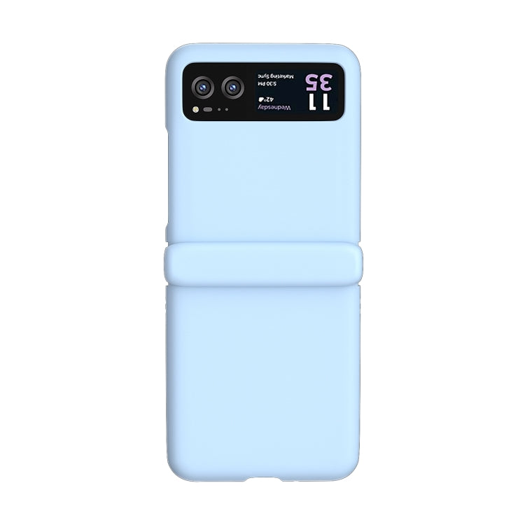 For Motorola Razr 40 3 in 1 Skin Feel PC Phone Case with Hinge(Sky Blue) - Motorola Cases by PMC TechLife | Online Shopping South Africa | PMC TechLife