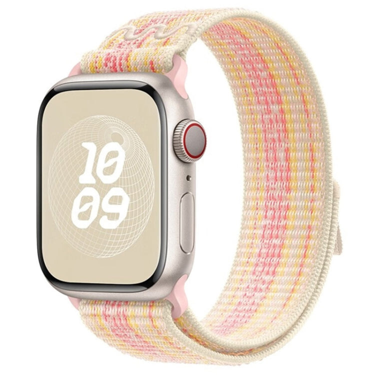 For Apple Watch 38mm Loop Nylon Watch Band(Starlight Yellow Pink) - Watch Bands by PMC TechLife | Online Shopping South Africa | PMC TechLife | Buy Now Pay Later Mobicred