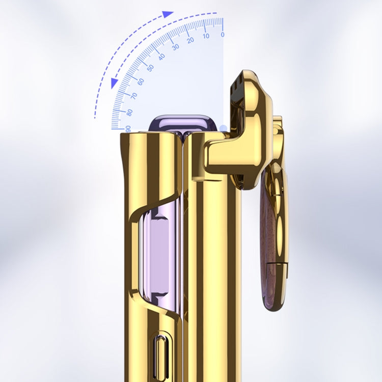 For vivo X Flip GKK Integrated Rhombus Pattern Electroplating Leather Magnetic Phone Case with Ring(Black) - free shipping - PMC Jewellery - Order now!