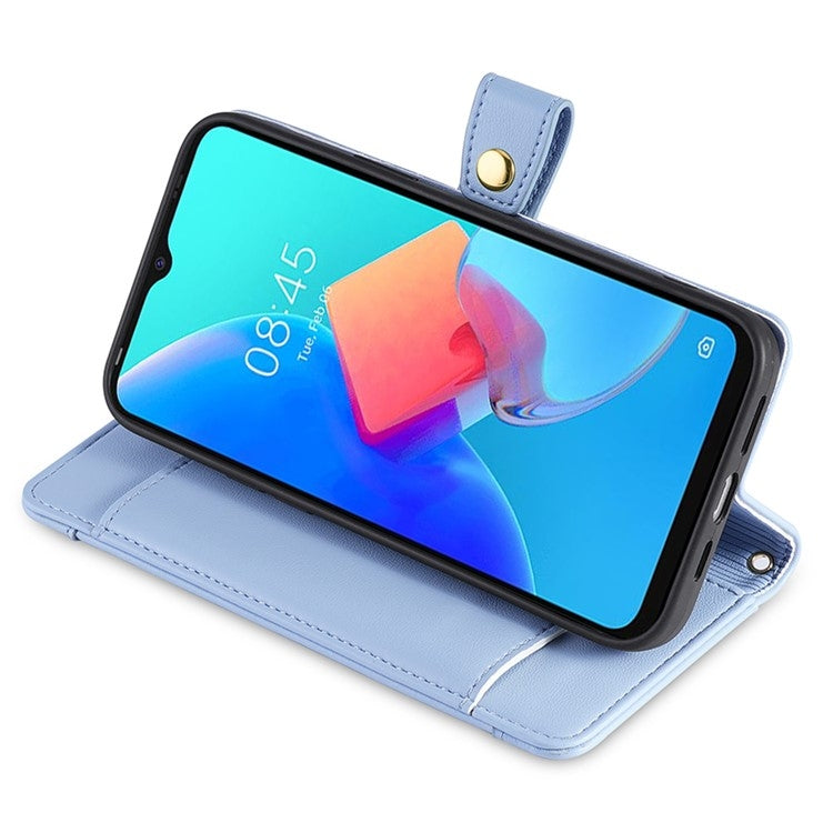 For Tecno Pova 6 Pro 5G Sheep Texture Cross-body Zipper Wallet Leather Phone Case(Blue) - Tecno Cases by PMC TechLife | Online Shopping South Africa | PMC TechLife | Buy Now Pay Later Mobicred