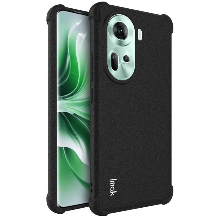 For OPPO Reno11 5G Global imak Shockproof Airbag TPU Phone Case(Matte Black) - OPPO Cases by imak | Online Shopping South Africa | PMC Jewellery | Buy Now Pay Later Mobicred