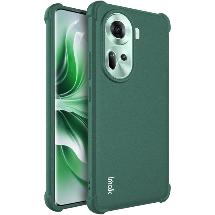 For OPPO Reno11 5G Global imak Shockproof Airbag TPU Phone Case(Matte Green) - free shipping - PMC Jewellery - Order now!