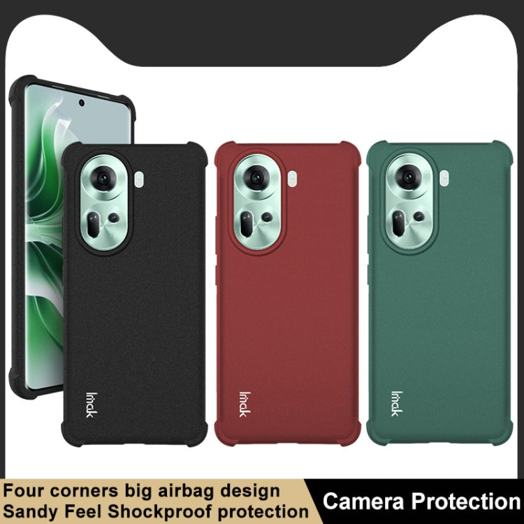 For OPPO Reno11 5G Global imak Shockproof Airbag TPU Phone Case(Matte Green) - free shipping - PMC Jewellery - Order now!