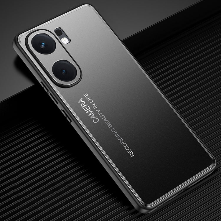 For vivo iQOO Neo 9 Pro Frosted Metal Phone Case(Black) - iQOO Neo9 Pro Cases by PMC TechLife | Online Shopping South Africa | PMC TechLife