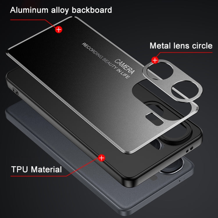 For vivo iQOO Neo 9 Frosted Metal Phone Case(Black) - vivo Cases by PMC TechLife | Online Shopping South Africa | PMC TechLife | Buy Now Pay Later Mobicred