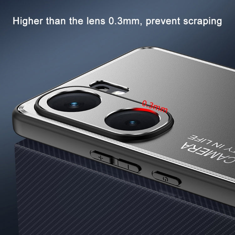For vivo iQOO Neo 9 Pro Frosted Metal Phone Case(Black) - iQOO Neo9 Pro Cases by PMC TechLife | Online Shopping South Africa | PMC TechLife