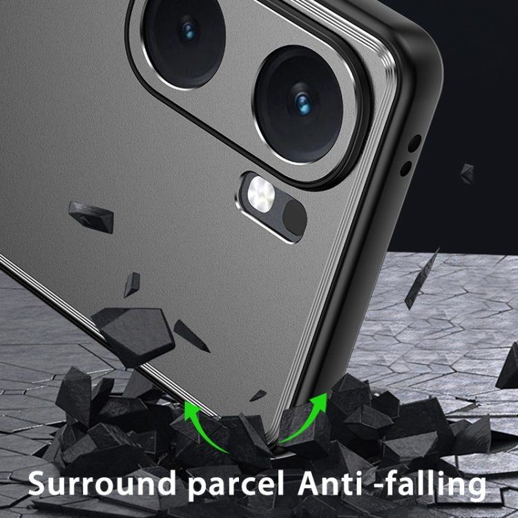 For vivo iQOO Neo 9 Frosted Metal Phone Case(Black) - vivo Cases by PMC TechLife | Online Shopping South Africa | PMC TechLife | Buy Now Pay Later Mobicred