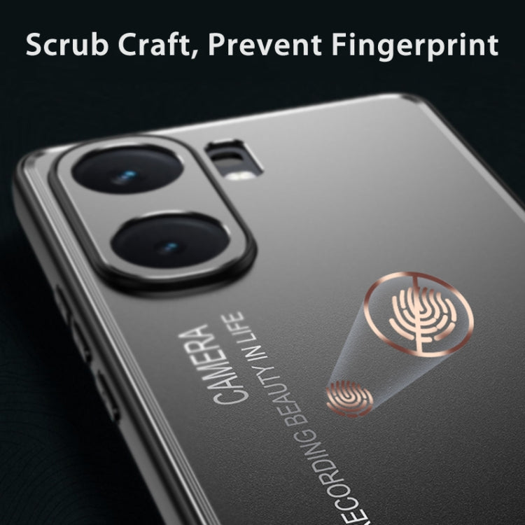 For vivo iQOO Neo 9 Frosted Metal Phone Case(Black) - vivo Cases by PMC TechLife | Online Shopping South Africa | PMC TechLife | Buy Now Pay Later Mobicred