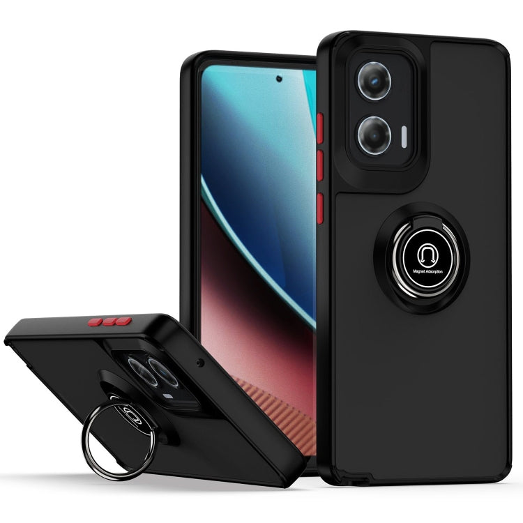 For Motorola Moto G Stylus 5G 2024 Q Shadow 1 Series TPU + PC Phone Case with Ring(Black+Red) - Motorola Cases by PMC TechLife | Online Shopping South Africa | PMC TechLife | Buy Now Pay Later Mobicred