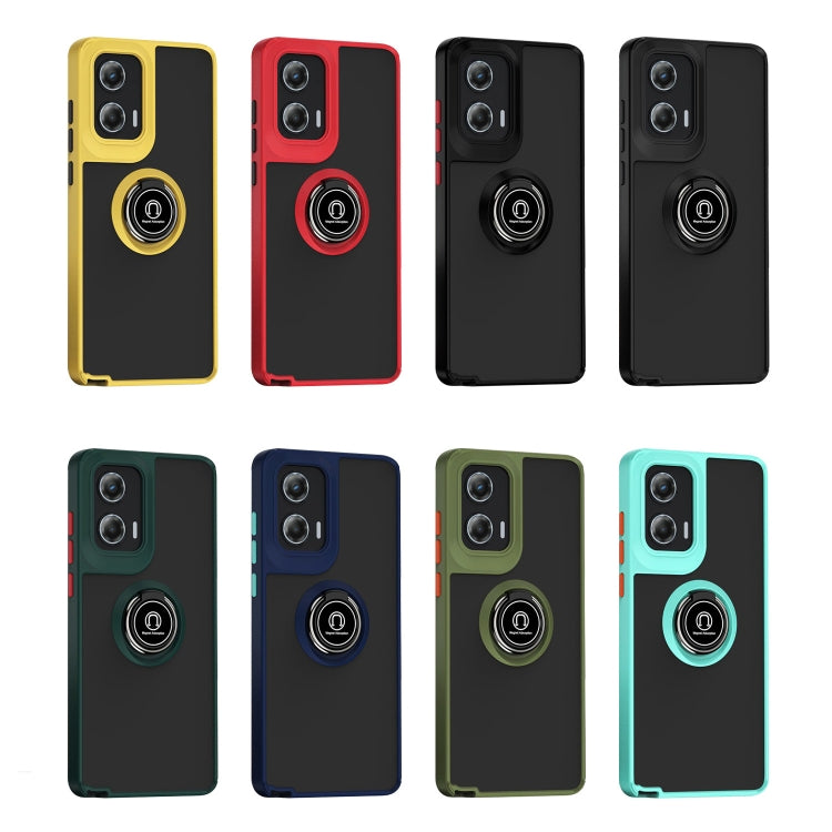For Motorola Moto G Stylus 5G 2024 Q Shadow 1 Series TPU + PC Phone Case with Ring(Black+Black) - Motorola Cases by PMC TechLife | Online Shopping South Africa | PMC TechLife | Buy Now Pay Later Mobicred