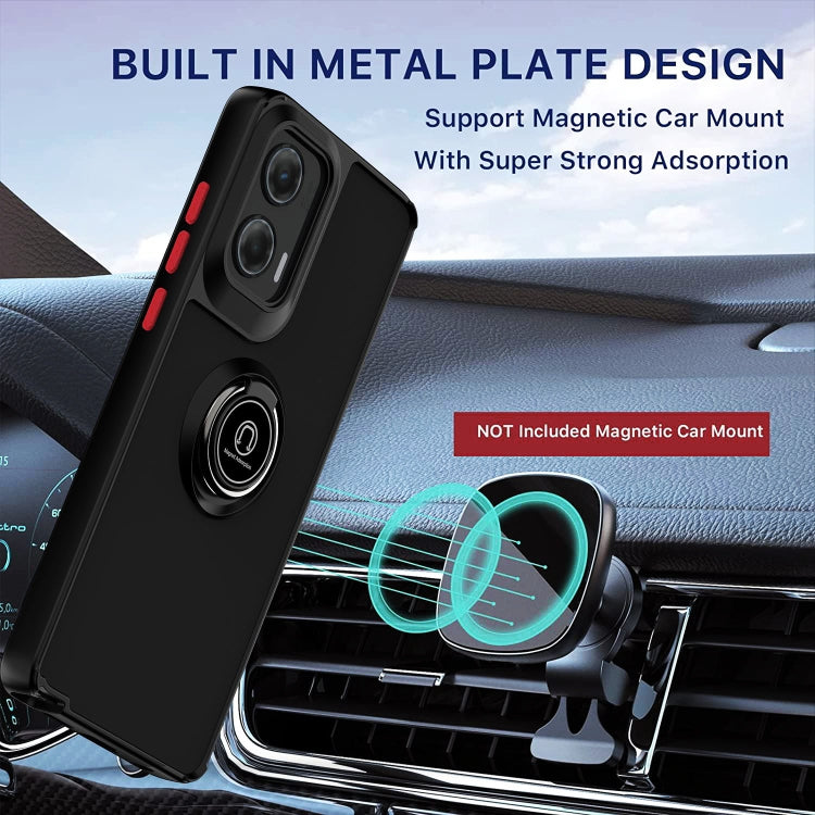 For Motorola Moto G Stylus 5G 2024 Q Shadow 1 Series TPU + PC Phone Case with Ring(Black+Black) - Motorola Cases by PMC TechLife | Online Shopping South Africa | PMC TechLife | Buy Now Pay Later Mobicred