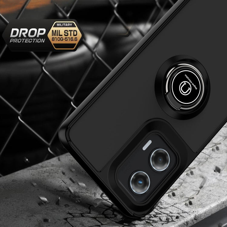 For Motorola Moto G Stylus 5G 2024 Q Shadow 1 Series TPU + PC Phone Case with Ring(Black+Black) - Motorola Cases by PMC TechLife | Online Shopping South Africa | PMC TechLife | Buy Now Pay Later Mobicred