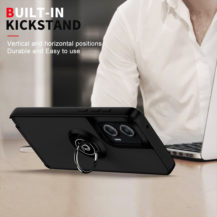 For Motorola Moto G Stylus 5G 2024 Q Shadow 1 Series TPU + PC Phone Case with Ring(Black+Black) - Motorola Cases by PMC TechLife | Online Shopping South Africa | PMC TechLife | Buy Now Pay Later Mobicred