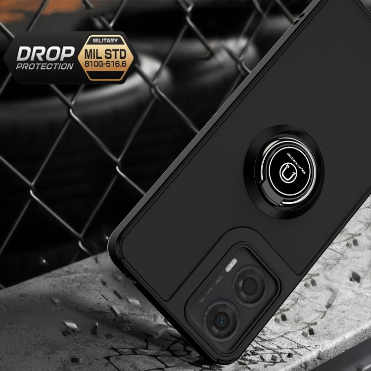 For Motorola Moto G24 / G04 Q Shadow 1 Series TPU + PC Phone Case with Ring(Yellow) - Motorola Cases by PMC TechLife | Online Shopping South Africa | PMC TechLife | Buy Now Pay Later Mobicred