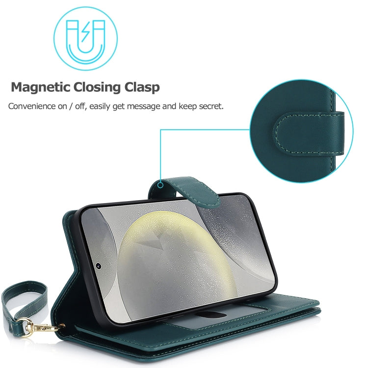 For Samsung Galaxy S24+ / S25+ 5G Multi-Card Wallet RFID Leather Phone Case(Green) - Galaxy S24+ 5G Cases by PMC TechLife | Online Shopping South Africa | PMC TechLife | Buy Now Pay Later Mobicred