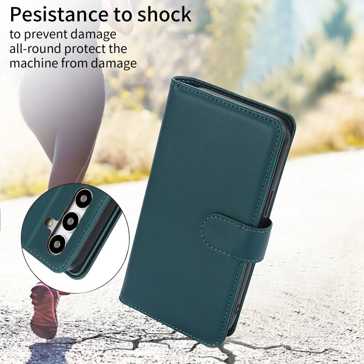 For Samsung Galaxy S24+ / S25+ 5G Multi-Card Wallet RFID Leather Phone Case(Green) - Galaxy S24+ 5G Cases by PMC TechLife | Online Shopping South Africa | PMC TechLife | Buy Now Pay Later Mobicred