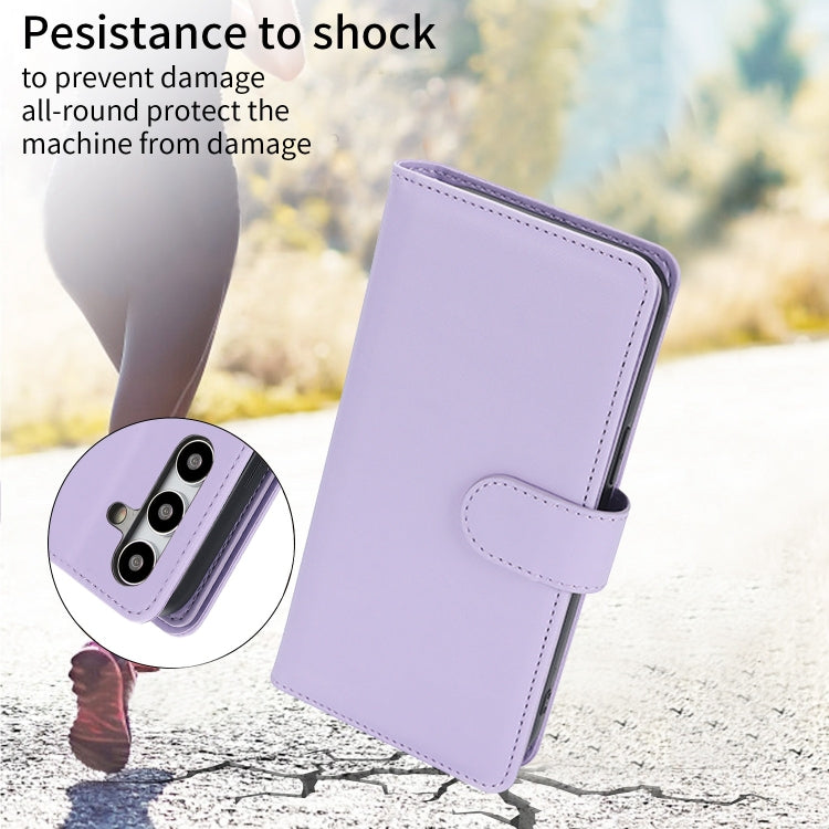 For Samsung Galaxy S24+ / S25+ 5G Multi-Card Wallet RFID Leather Phone Case(Light Purple) - Galaxy S24+ 5G Cases by PMC TechLife | Online Shopping South Africa | PMC TechLife | Buy Now Pay Later Mobicred