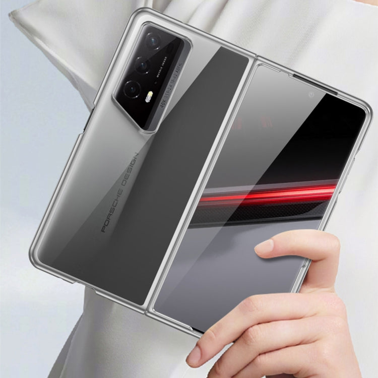 For Honor Magic V2 RSR Porsche Design Transparent Electroplating All-inclusive Folding Phone Case(Green) - Honor Cases by PMC TechLife | Online Shopping South Africa | PMC TechLife | Buy Now Pay Later Mobicred