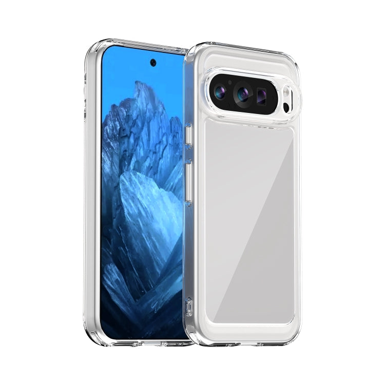 For Google Pixel 9 Colorful Series Acrylic Hybrid TPU Phone Case(Transparent) - Google Cases by PMC TechLife | Online Shopping South Africa | PMC TechLife | Buy Now Pay Later Mobicred
