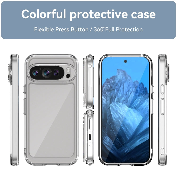 For Google Pixel 9 Colorful Series Acrylic Hybrid TPU Phone Case(Transparent) - Google Cases by PMC TechLife | Online Shopping South Africa | PMC TechLife | Buy Now Pay Later Mobicred