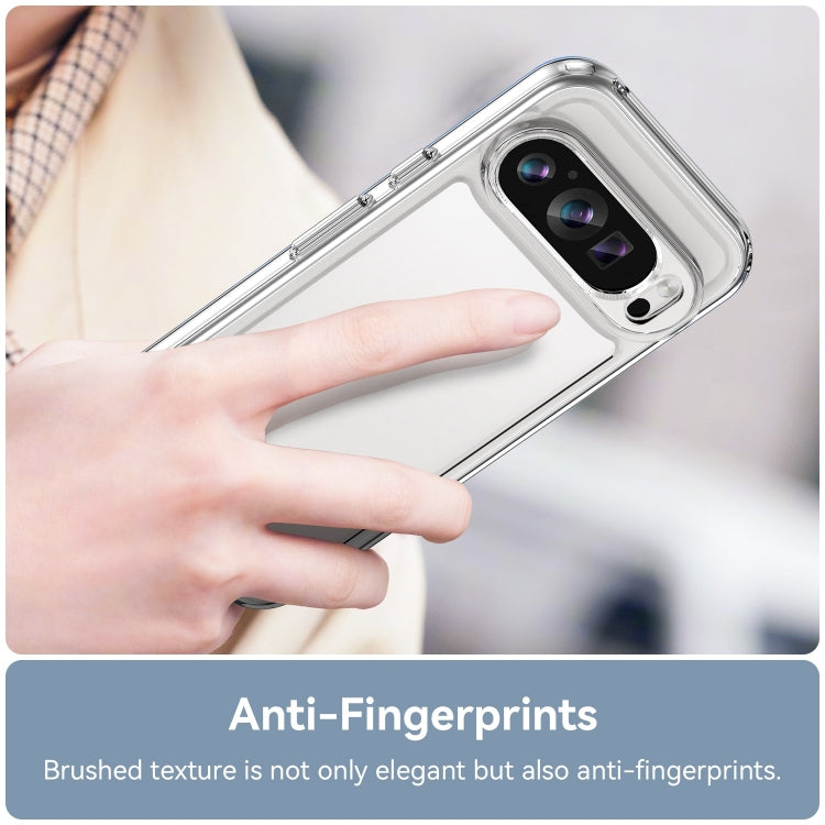 For Google Pixel 9 Colorful Series Acrylic Hybrid TPU Phone Case(Transparent) - Google Cases by PMC TechLife | Online Shopping South Africa | PMC TechLife | Buy Now Pay Later Mobicred