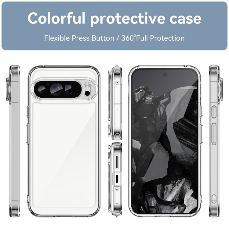 For Google Pixel 9 Pro Colorful Series Acrylic Hybrid TPU Phone Case(Transparent) - Google Cases by PMC TechLife | Online Shopping South Africa | PMC TechLife | Buy Now Pay Later Mobicred