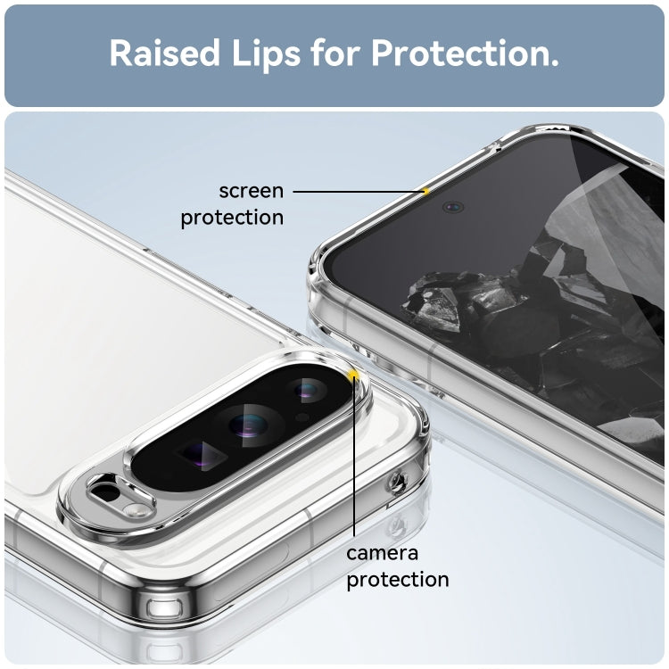 For Google Pixel 9 Pro Colorful Series Acrylic Hybrid TPU Phone Case(Transparent) - Google Cases by PMC TechLife | Online Shopping South Africa | PMC TechLife | Buy Now Pay Later Mobicred