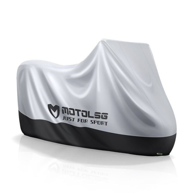 MOTOLSG Motorcycle Waterproof Sunproof Dustproof Thickening Cover, Size:XXL(Silver Black) - free shipping - PMC TechLife - Order now!