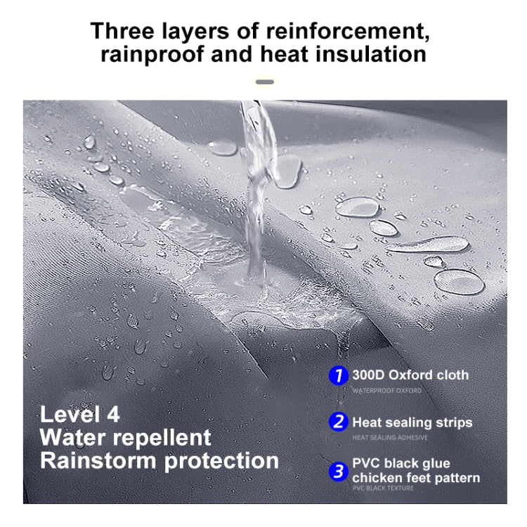 MOTOLSG Motorcycle Waterproof Sunproof Dustproof Thickening Cover, Size:XXL(Silver Black) - free shipping - PMC TechLife - Order now!