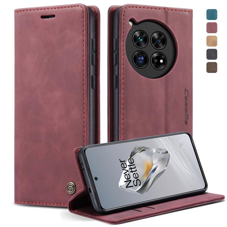 For OnePlus 12 CaseMe 013 Multifunctional Horizontal Flip Leather Phone Case(Wine Red) - free shipping - PMC Jewellery - Order now!
