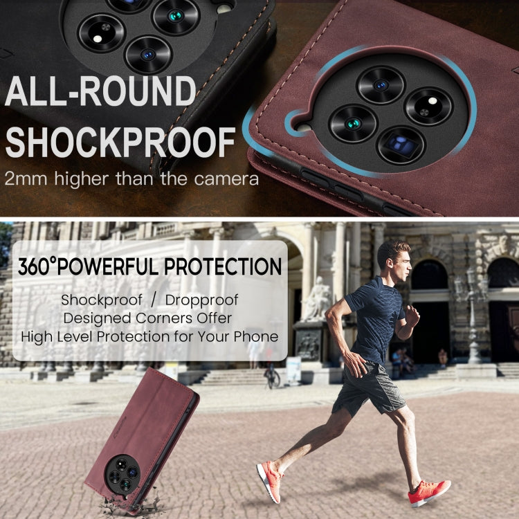 For OnePlus 12 CaseMe 013 Multifunctional Horizontal Flip Leather Phone Case(Wine Red) - free shipping - PMC Jewellery - Order now!