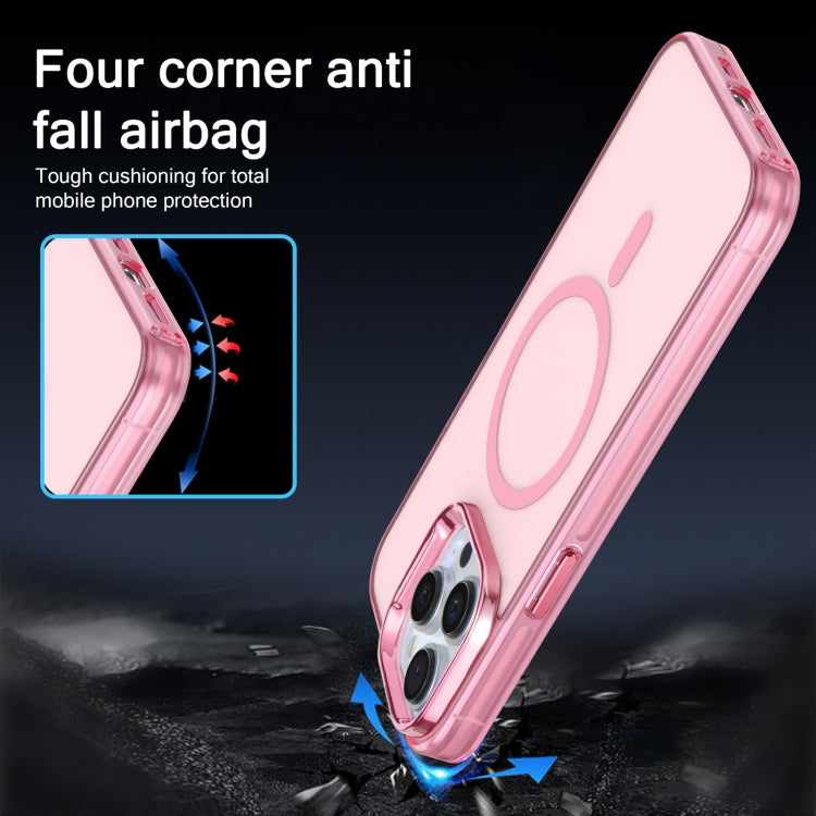 For iPhone 15 Pro Electroplated IMD Magsafe PC Hybrid TPU Phone Case(Pink) - iPhone 15 Pro Cases by PMC TechLife | Online Shopping South Africa | PMC TechLife
