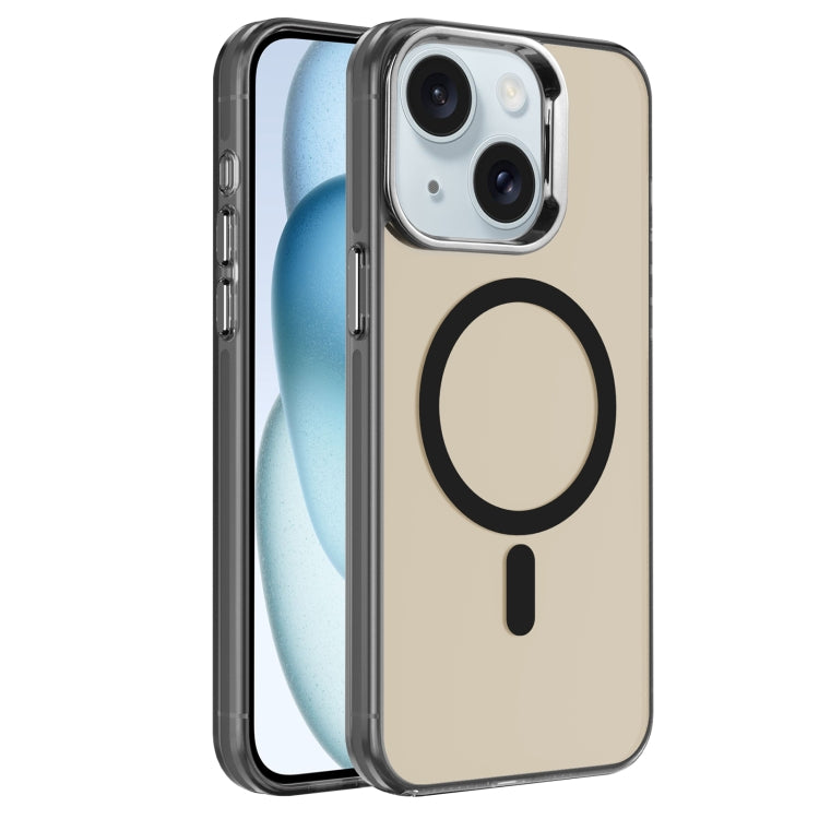 For iPhone 15 Electroplated IMD Magsafe PC Hybrid TPU Phone Case(Black) - iPhone 15 Cases by PMC TechLife | Online Shopping South Africa | PMC TechLife