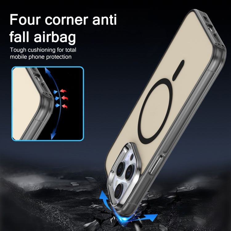 For iPhone 15 Electroplated IMD Magsafe PC Hybrid TPU Phone Case(Black) - iPhone 15 Cases by PMC TechLife | Online Shopping South Africa | PMC TechLife