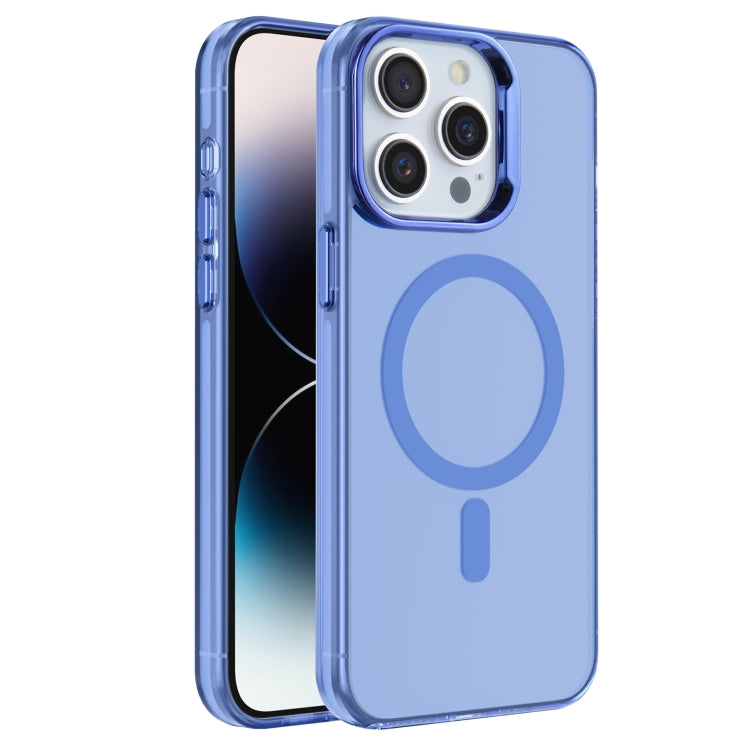 For iPhone 14 Pro Electroplated IMD Magsafe PC Hybrid TPU Phone Case(Blue) - free shipping - PMC TechLife - Order now!