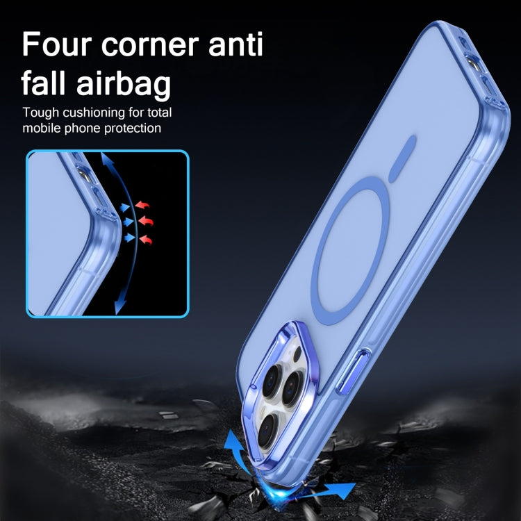 For iPhone 14 Pro Electroplated IMD Magsafe PC Hybrid TPU Phone Case(Blue) - free shipping - PMC TechLife - Order now!